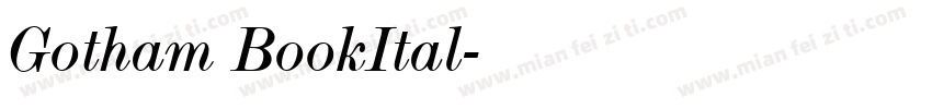 Gotham BookItal字体转换